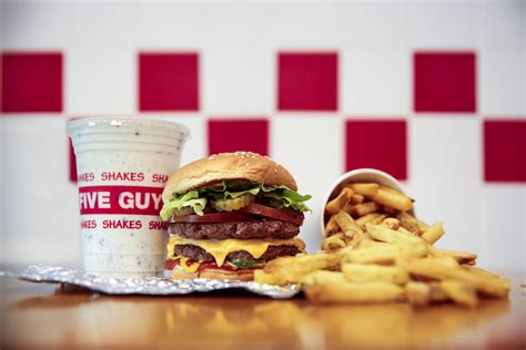 With more than 250,000 ways to customize your burger and more than 1,000 milkshake combinations, your perfect meal is just a click away!. . 5 five guys near me